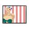 Stupell Industries Vintage Swimsuit Red Stripes with Black Frame Wall Accent